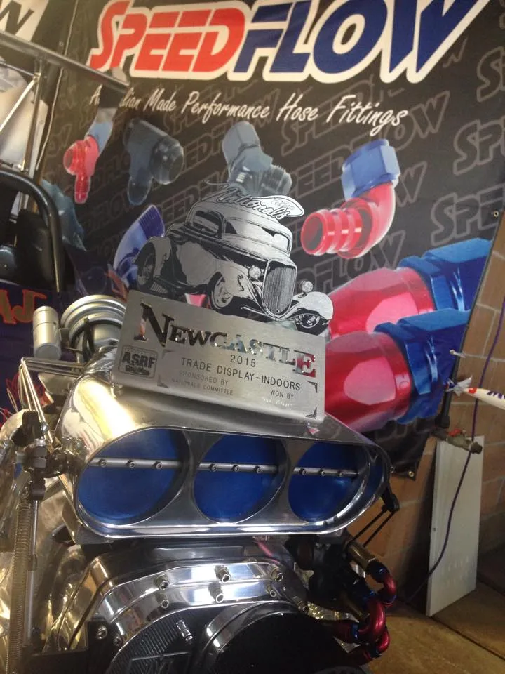 Speedflow display stand inside the Pit Crew store